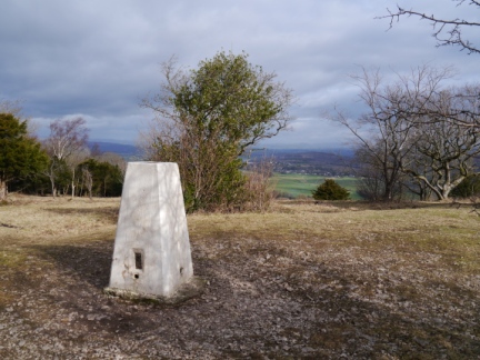The trig point on Arnside Knott