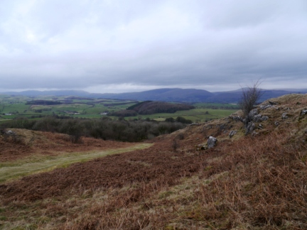 Looking towards the Howgills, Middleton Fell and Great Coum