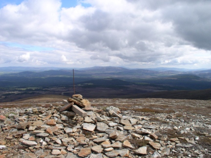 The eastern cairn on the top of Creagan Gorm