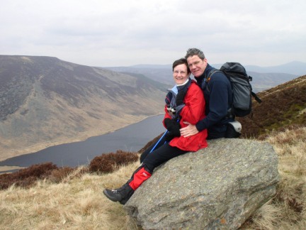 Val and Dave above Loch Lee