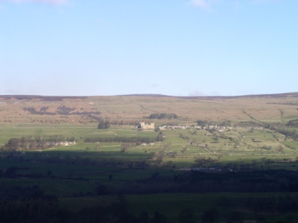 Looking across the valley to Bolton Castle