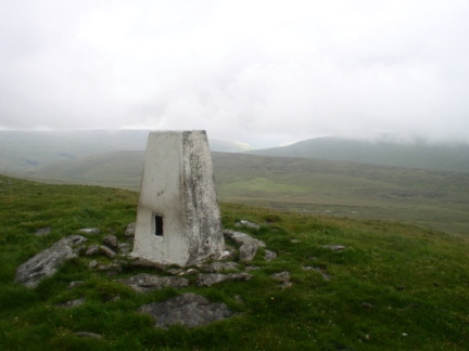 The trig point on Cosh Outside