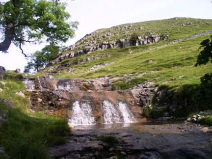 One of the attractive waterfalls in Dowber Gill