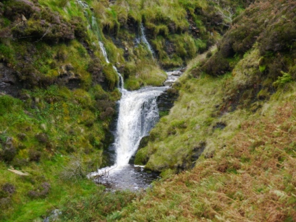 One of the many waterfalls in the upper part of Fossdale Gill
