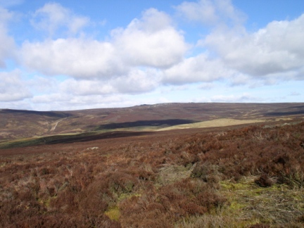Looking across Hazelwood Moor towards Simon's Seat