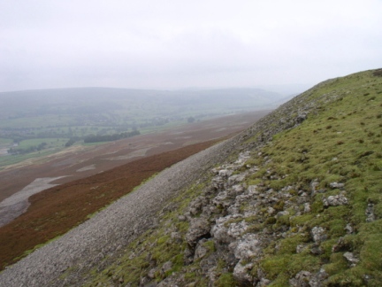 Looking east along the northern slopes of High Harker Hill