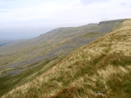 Looking back up to High Seat and Mallerstang Edge