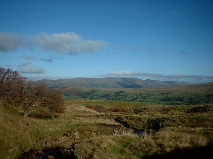 Looking across to the Howgill Fells