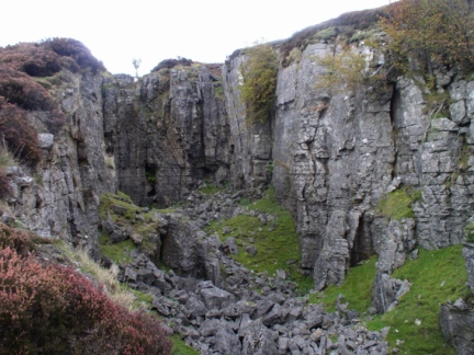 One of the many limestone quarrys in Apedale