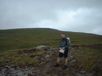 Matt at the start of the climb up to Lovely Seat