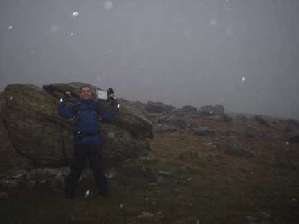 Matt stood in front of one of the Norber Erratics