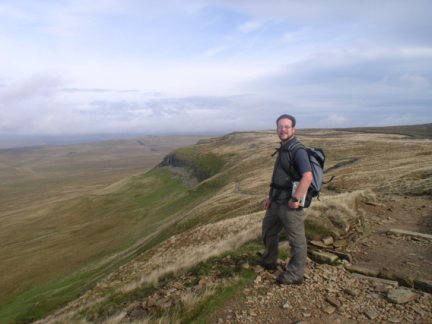 By the Pennine Way as it descends north from Pen-y-Ghent