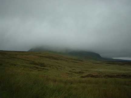 Low cloud blowing over Pen-y-Ghent