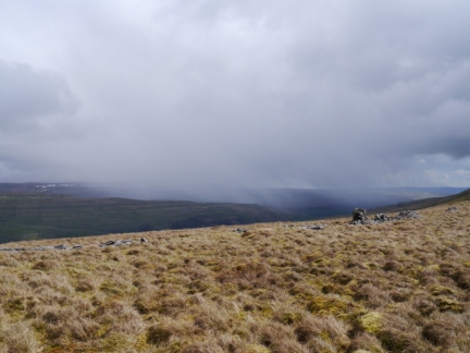 Rain shower over Wharfedale