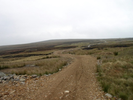 The bridleway that crosses Whitaside Moor to Apedale Head