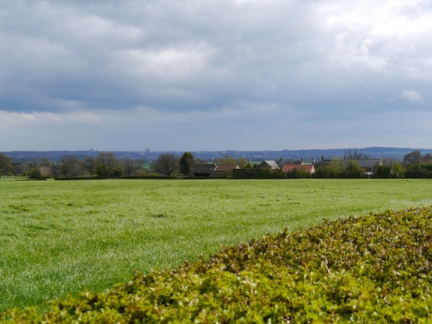 Looking towards Whipley Hall with Harrogate on the far horizon