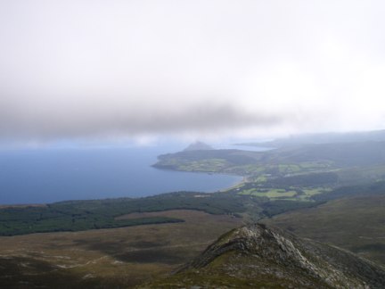 Brodick Bay and Holy Island from Goatfell