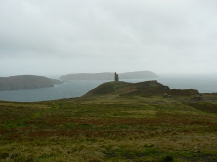 Looking back towards Bradda Head with Calf of Man in the distance