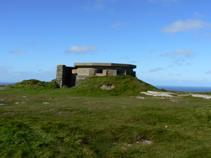 The remains of the WWII radar station on Mull Hill