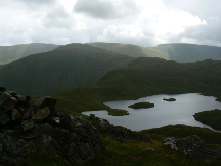 Looking down to Angle Tarn