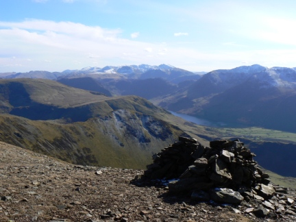 Looking across the Buttermere valley towards the Scafells