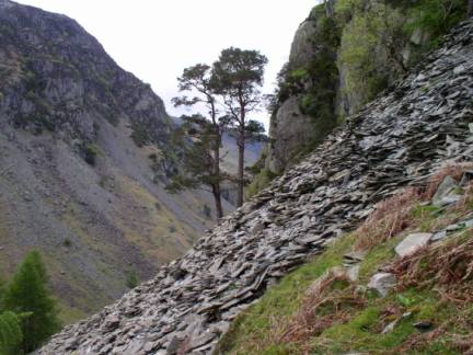 The steep slopes of Castle Crag