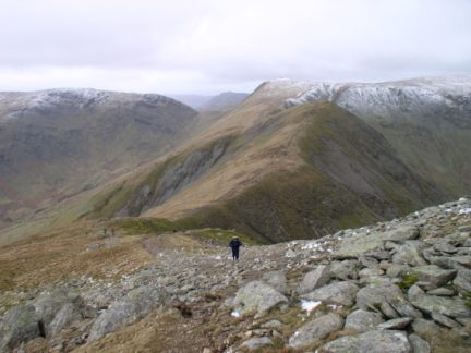 Dave climbing Ill Bell