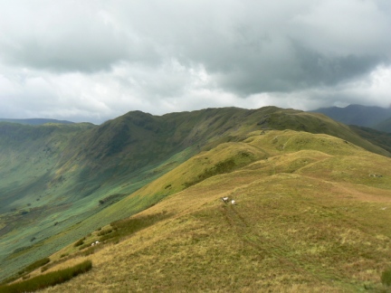 Looking along the ridge towards Heck Crag and Angletarn Pikes