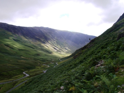 Looking across Gatesgarthdale Beck to Hindscarth Edge