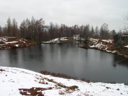 Looking back down to the tarn (actually a reservoir)