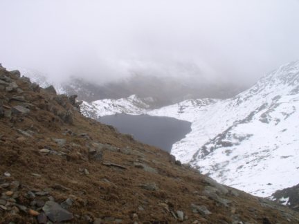 A glimpse of Levers Water from above Little How Crags