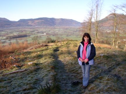 Lisa on the path on to Latrigg