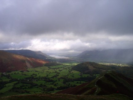 Looking down Newlands towards Bassenthwaite Lake