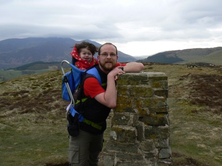 With Rhiannon on the top of Ling Fell