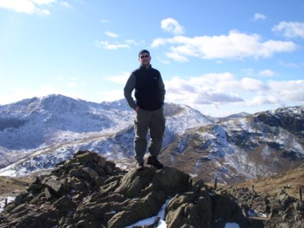 On the summit of Lingmoor Fell