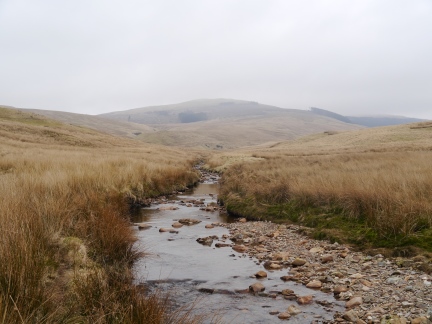Looking along the River Calder towards Grike