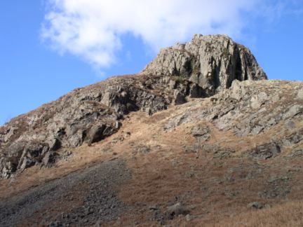 Looking up at Side Pike