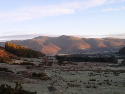 Early morning sunshine over Skiddaw