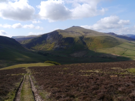 Bakestall and Skiddaw from the path on to Great Cockup