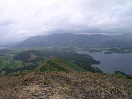 The top of Cat Bells looking north towards Skiddaw