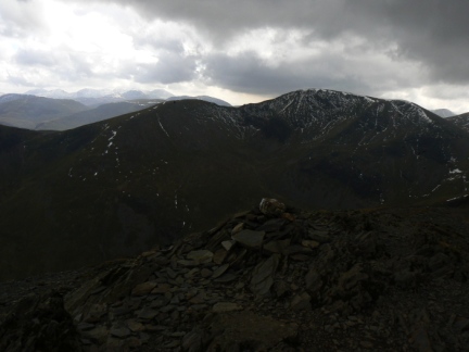 The top of Grisedale Pike looking towards Eel Crag and Sail