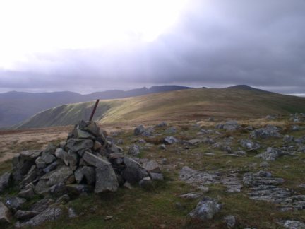 The top of Hart Side looking back to Green Side