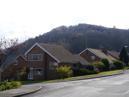 The wooded slopes of Bryn Euryn above Rhos-on-Sea