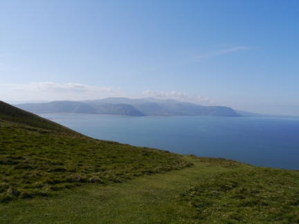 Looking across Conwy Bay towards the Carneddau