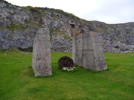 Remains of winding mechanism in the upper quarry