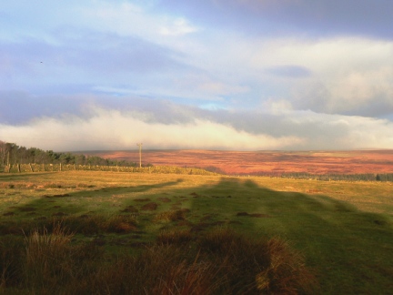 Early morning sunshine over Blubberhouses Moor