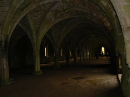 The magnificently vaulted Abbey cellarium