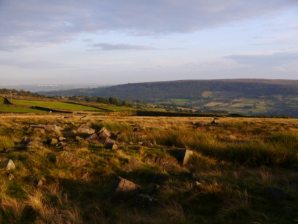 Looking towards Guise Cliff with Menwith Hill on the left horizon