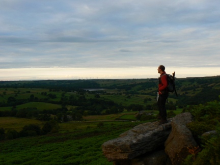 Enjoying the view from Snowden Crags