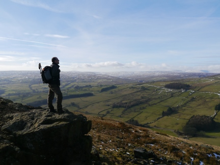 Enjoying the view to Rain Stang from Thrope Edge